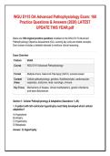 WGU D115 OA Advanced Pathophysiology Exam&colon; 160&NewLine;Practice Questions & Answers &lpar;2026&rpar; LATEST&NewLine;UPDATE THIS YEAR&period;pdf
