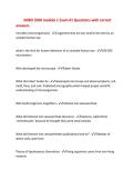 MIBO 3500 module 1 Exam &num;1 Questions with correct&NewLine;answers