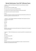 Dental Admissions Test DAT Ultimate Exam
