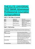 2026&sol;2027 THE ELITE UNIVERSAL TEST BANK&colon; Mississippi Professional Counselor Jurisprudence Exam &lpar;33&plus; Q&A with Rationales&rpar;