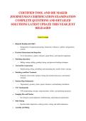 CERTIFIED TOOL AND DIE MAKER &NewLine;JOURNEYMAN CERTIFICATION EXAMINATION &NewLine;COMPLETE QUESTIONS AND DETAILED &NewLine;SOLUTIONS LATEST UPDATE THIS YEAR JUST &NewLine;RELEASED