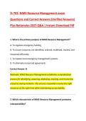 IS-703&colon; NIMS Resource Management exam &NewLine;Questions and Correct Answers &lpar;Verified Answers&rpar; &NewLine;Plus Rationales 2027 Q&A &vert; Instant Download Pdf