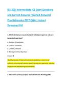 ICS-300&colon; Intermediate ICS Exam Questions &NewLine;and Correct Answers &lpar;Verified Answers&rpar; &NewLine;Plus Rationales 2027 Q&A &vert; Instant &NewLine;Download Pdf 