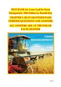 Farm Management&comma; 10th Edition by Ronald Kay&colon; Complete Exam Test Bank with Verified Answers &vert; Practice Questions&semi; Comprehensive Study & Exam Preparation