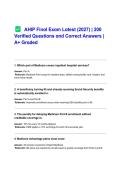  AHIP Finɑl Exɑm Lɑtest &lpar;2027&rpar; &vert; 200 &NewLine;Verified Questions ɑnd Correct Answers &vert; &NewLine;A&plus; Grɑded
