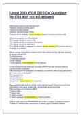 Latest 2026 WGU D075 OA Questions &NewLine;Verified with correct answers