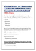 WGU D447 Women and Children Latest &NewLine;2026 Final Assessment Exam Graded &NewLine;A&plus; Complete Questions Fully Solved &NewLine;100&percnt; Original 
