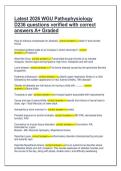 Latest 2026 WGU Pathophysiology &NewLine;D236 questions verified with correct &NewLine;answers A&plus; Graded 