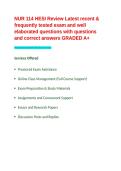 NUR 114 HESI Review Latest recent & frequently tested exam and well elaborated questions with questions and correct answers GRADED A&plus;&period;