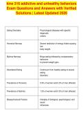 kine 316 addictive and unhealthy behaviors&NewLine;Exam Questions and Answers with Verified&NewLine;Solutions &vert; Latest Updated 2026