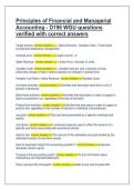 Principles of Financial and Managerial &NewLine;Accounting - D196 WGU questions &NewLine;verified with correct answers 