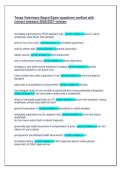 Texas Veterinary Board Exam questions verified with &NewLine;correct answers 2026&sol;2027 version