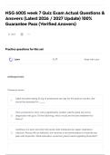 NSG 6005 week 7 Quiz Exam Actual Questions & Answers &lpar;Latest 2026 &sol; 2027 Update&rpar; 100&percnt; Guarantee Pass &lpar;Verified Answers&rpar;