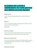 JB LEARNING EMT CHAPTER 10&NewLine;COMPREHENSIVE TEST PAPER QUESTIONS&NewLine;WITH VERIFIED SOLUTIONS RESOURCE