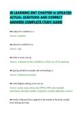 JB LEARNING EMT CHAPTER 10 UPDATED&NewLine;ACTUAL QUESTIONS AND CORRECT&NewLine;ANSWERS COMPLETE STUDY GUIDE