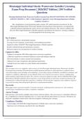 Mississippi Individual Onsite Wastewater Installer Licensing Exam 2026-2027 QUESTIONS AND ANSWERS&NewLine;ALREADY GRADED A&plus;&period; 100&percnt; Verified Solutions &vert; Updated Per Latest Mississippi Department of Health&NewLine;Guidelines &vert; Graded A&plus;