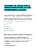 JB LEARNING EMT CHAPTER 13 SHOCK&NewLine;EXAMPREP QUESTIONS AND SOLUTIONS&NewLine;COMPLETE PREPARATION SHEET
