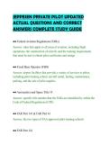 JEPPESEN PRIVATE PILOT UPDATED&NewLine;ACTUAL QUESTIONS AND CORRECT&NewLine;ANSWERS COMPLETE STUDY GUIDE