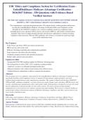 UHC Ethics and Compliance Section for Certification Exam 2026-2027 QUESTIONS AND ANSWERS ALREADY&NewLine;GRADED A&plus;&period; 100&percnt; Verified Solutions &vert; Updated Per Latest Guidelines &vert; Graded A&plus;
