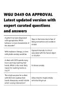 WGU D449  &vert; OA APPROVAL &vert; Latest updated version with expert curated questions and answers