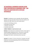 ATI MATERNAL-NEWBORN NURSING EXAM PREP&colon; POSTPARTUM & NEWBORN CARE &ndash; 200 PRACTICE QUESTIONS WITH DETAILED RATIONALES