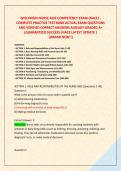 WISCONSIN NURSE AIDE COMPETENCY EXAM &lpar;NACE&rpar; - &NewLine;COMPLETE PRACTICE TEST BANK ACTUAL EXAM QUESTIONS &NewLine;AND VERIFIED CORRECT ANSWERS ALREADY GRADED A&plus; &NewLine;&vert;GUARANTEED SUCCESS &vert;NACE LATEST UPDATE &vert; &NewLine; &lbrack;BRAND NEW&excl;&excl;&rsqb;