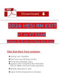 HESI RN Exit Exam Bundle 2026 &vert; V1&ndash;V7 Complete Practice Exams&comma; Questions and Answers & Comprehensive Review&NewLine;
