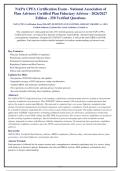 NAPA CPFA Certification Exam - National Association of&NewLine;Plan Advisors Certified Plan Fiduciary Advisor - 2026&sol;2027&NewLine;Edition - 250 Verified Questions