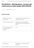 TFM-08 EXAM - 2026 &lpar;Questions &plus; Answers&rpar; with verified Answers &lpar;Latest Update 2026&rpar; UPDATE&excl;&excl;&NewLine;&NewLine;