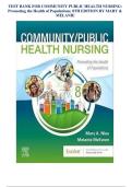 Community&sol;Public Health Nursing&colon; Promoting the Health of Populations 8th Edition Questions and Answers &vert; Mary A&period; Nies & Melanie McEwen &vert; Community Health Nursing Test Bank