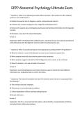 EPPP Abnormal Psychology Ultimate Exam
