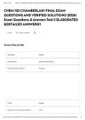 CHEM 120 CHAMBERLAIN FINAL EXAM QUESTIONS AND VERIFIED SOLUTIONS &vert;2026&vert; Exam Questions & Answers Test &vert;&vert; ELABORATED &DETAILED ANSWERS&excl;&excl;&NewLine;&NewLine;