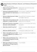 Medical Assistant Certification &sol; Education &sol; Professional Development Guide 2025&sol;2026 &sol; Score 100&percnt; &sol; New Version Career Pathway Prep