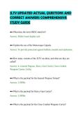 JLTV UPDATED ACTUAL QUESTIONS AND&NewLine;CORRECT ANSWERS COMPREHENSIVE&NewLine;STUDY GUIDE