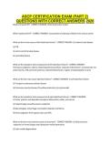 ASCP Certification Exam &lpar;Part 2&rpar; Questions with Correct Answers 2026 &vert; Comprehensive Practice Exam & Study Guide