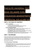 THE ELITE S-Tier DELACARE 933 Test Bank &vert; Delaware Early Childhood Administrator Credential Study Guide & Scenarios &lpar;2026&sol;2027&rpar;