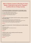 BIOL 252 Human Anatomy & Physiology II w&sol;Lab &vert;&NewLine;Module 1 Exam Review and Answers -Summary &vert;&NewLine;LockDown Browser &vert; Portage Learning