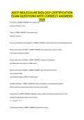 ASCP Molecular Biology Certification Exam Questions with Correct Answers 2026 &vert; Comprehensive Practice Exam & Study Guide