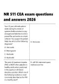 NR 511 CEA exam questions and answers 2026&period;