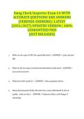 Smog Check Inspector Exam CA WITH ACCURATE QUESTIONS AND ANSWERS &lpar;VERIFIED ANSWERS&rpar; &vert; LATEST &lpar;2026&sol;2027&rpar; UPDATED VERSION &vert; 100&percnt; GUARANTEED PASS &lbrace;JUST RELEASED&rcub;