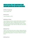 KDCHI ACTUAL TEST QUESTIONS AND&NewLine;ANSWERS BUNDLED REVIEW MATERIAL