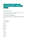 KDCHI ACTUAL TEST SCRIPT FULL&NewLine;QUESTIONS WITH CORRECT ANSWERS&NewLine;VERIFIED