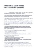 OMGT FINAL EXAM - QUIZ 3 QUESTIONS AND ANSWERS