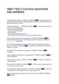 OMGT TEST 2 3123 ECU QUESTIONS AND ANSWERS