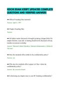KDCHI EXAM SCRIPT UPDATED COMPLETE&NewLine;QUESTIONS AND VERIFIED ANSWERS