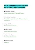 KDCHI EXAMPREP TESTED QUESTIONS&NewLine;WITH COMPLETE SOLUTION VIEW