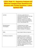LS23L Week 10 - Sequence Analysis and&NewLine;Maternal Lineages Exam Questions and&NewLine;Answers with Verified Solutions &vert; Latest&NewLine;Updated 2026
