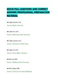 KDCHI FULL QUESTIONS AND CORRECT&NewLine;ANSWERS PROFESSIONAL PREPARATION&NewLine;MATERIAL