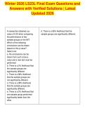 Winter 2026 LS23L Final Exam Questions and&NewLine;Answers with Verified Solutions &vert; Latest&NewLine;Updated 2026