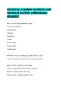 KDCHI FULL SOLUTION QUESTIONS AND&NewLine;ACCURATE ANSWERS PREPARATION&NewLine;RESOURCE